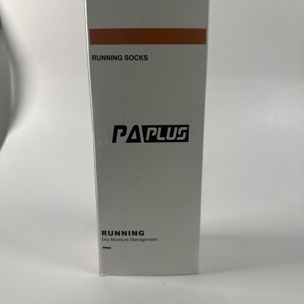 PAPLUS Athletic Running Socks- Men 2 Black 2 White 1 Gray Size XXL
